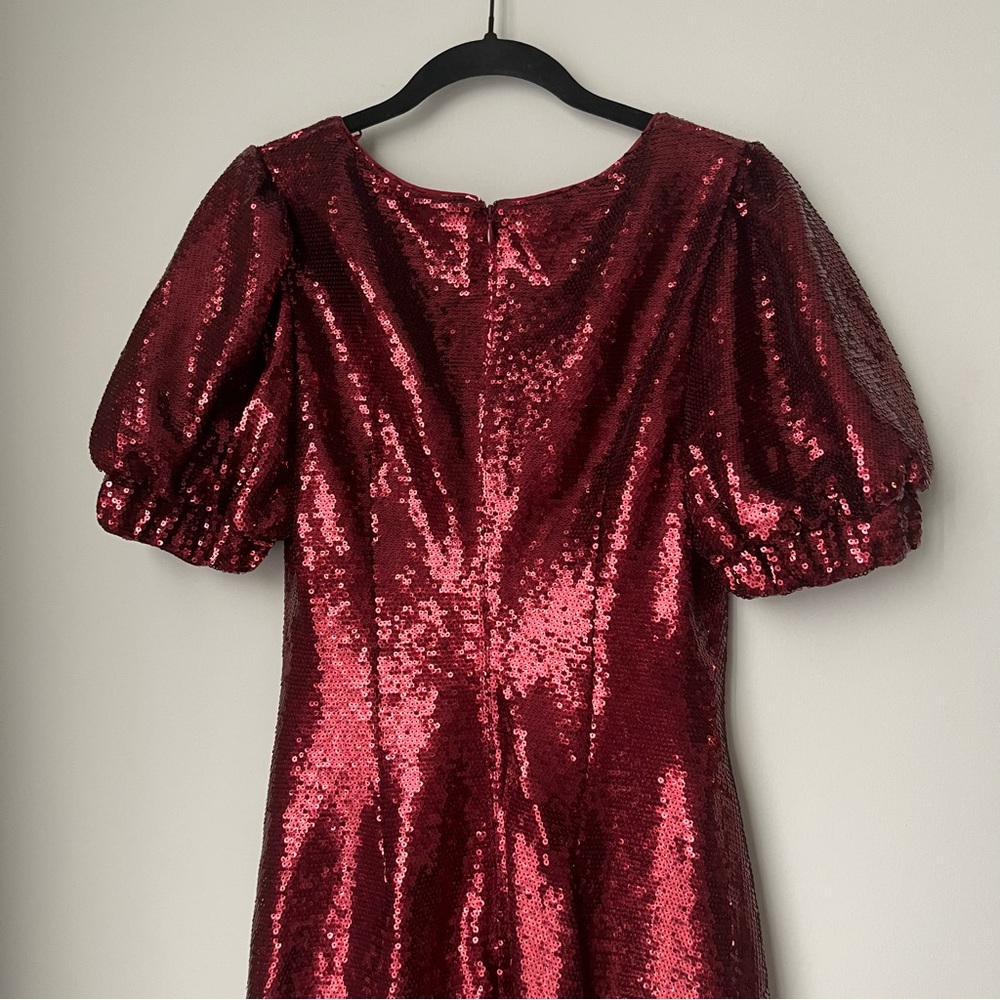 Keepsake Red Sequin Statement Dress - image 2